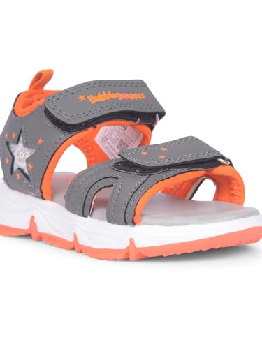 Image of Bubblegummers 1612 Starlight Grey Sandals Shoes for Kids|Everyday|Running|Walking|Comfortable Fit|Fashionable
