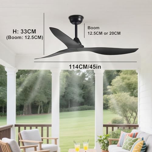 Ventilateur de plafond 6 vitesses silencieux et réversible avec télécommande - 4