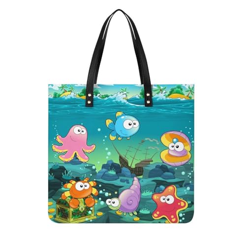 Tote bag pieuvre et étoile de mer : le sac de voyage idéal pour vos journées plage