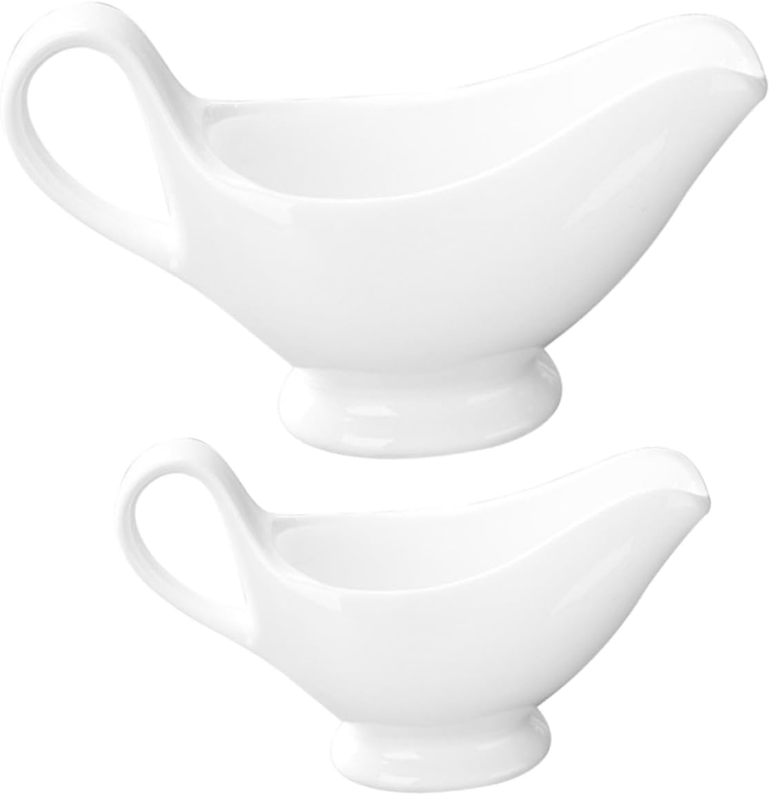 PRETYZOOM 2pcs Ceramic Sauce Boat Decorative Gravy Dish for Condiments for Restaurant Home Dining for Sauce Gravy and More