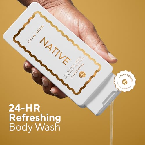 Native Clean Body Wash for Women & Men, Sugar Cookie Scent, 18 fl oz | Gentle & pH Balanced for Sensitive Skin | 24HR Freshness | Free of Sulfates, Parabens, Phthalates | Holiday Limited Edition - image 2