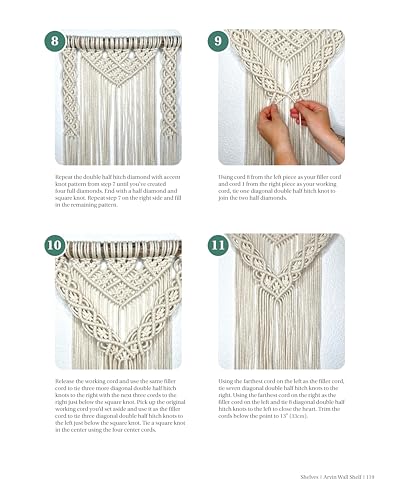 Complete Starter Guide to Macrame: 15 Knotted Home Creations Made with Natural Materials (Fox Chapel Publishing) Book of Macrame Projects for Beginners - Wall Art, Fruit Baskets, a Cat Bed, and More - Image 6
