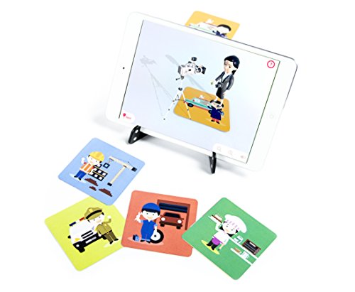 PlayShifu 60 Profession Flashcards for Kids - 4D Educational iOS and Android Jobs Augmented Reality Based Fun Learning, Interactive Game (2-10 Years, Blue)