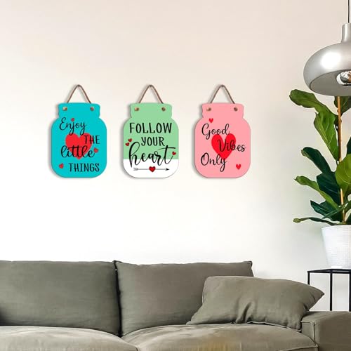 Image of Zesta Wooden Wall Hanging Decorative Items /Hanging Home Wall Decor Items /MDF Decoration Items for Home /Cute Wall Art For Living Room /Home Decor Items Living Room (JAR-05)