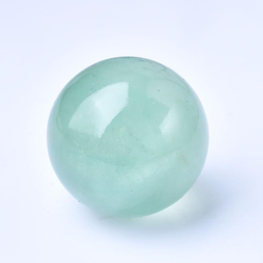 DPURPIWADY Green Fluorite Crystal Sphere | Polished Colorful Gemstone Ball | Fengshui Home Office Decor| Photography Prop,60~70mm