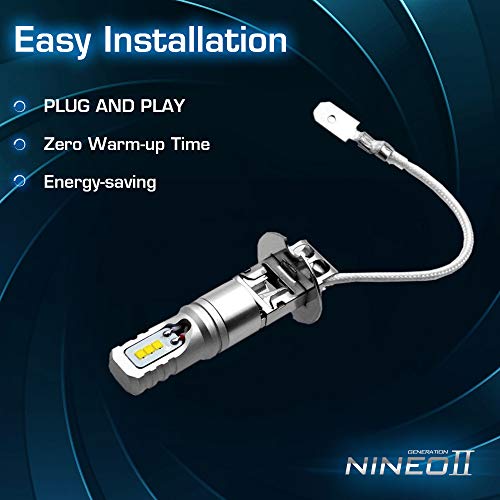 Nineo H3 Led Fog Light Bulbs - Csp Chips 6500K 800Lm Cool White Extremely Bright - Pack Of 2 #TOP5