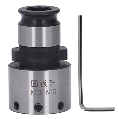 Round Die Collet,Threading Die Collet GT12 Round Die Chuck with Hex Wrench Carbon Steel Male Thread Die Collet Threading Lathe Tool for Tapping Machine,Milling Machine, Etc