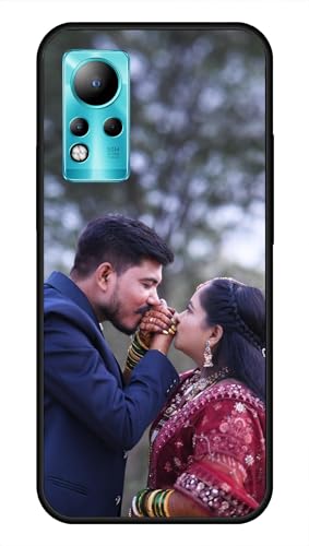 Image of NDCOM for Customised Infinix Note 11 Back Cover | Slim Note 11 Phone Case | Mobile Cover DIY Personalised Photo Design | Customized Gift Custom Text Name Printed Glass Case