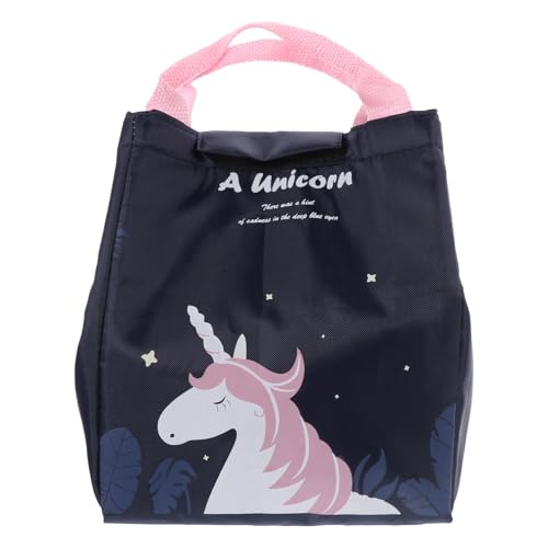 COLLBATH Bolsa de Almuerzo Portátil Unicornio con Aislamiento Térmico Forro de Aluminio Resistente al Calor Bolsa Bento Reutilizable con Asa para Escuela Oficina y Picnic