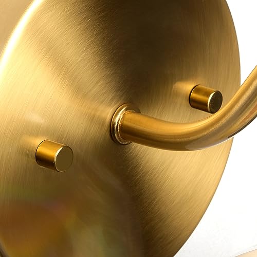Image of Gold Wall Sconce Light Colorful Hammered Glass Vanity Lighting Brushed Brass Wall Lamp for Bathroom Over Mirror