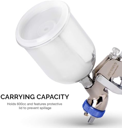Image of NEIKO 31213A Air Spray Paint Gun, HVLP with Gravity Feed, 1.3 MM Nozzle, 600 CC Capacity, Spray Gun Paint Sprayer for Walls, Automotive, Home Improvement