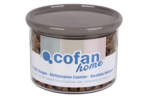 Botes O Tarros De Almacenamiento De Plástico Herméticos Transparentes | Tarros De Almacenamiento De Cocina En Oferta Cofan Bote Multiusos Modelo Albahaca | Fabricado En Poliestireno Y Polipropileno | Tarros De Almacenamiento De Cocina