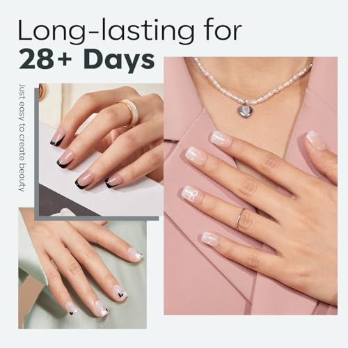 Image of Modelones Extra Short Square Nail Tips Pre-shaped Soft Gel Fake Nails False