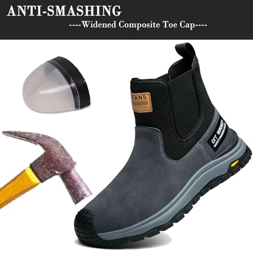 Nutropa Welding Work Boots for Men Composite Toe Safety Boots Non Slip Steel Toe Work Shoes Lightweight Construction Welder Boots3