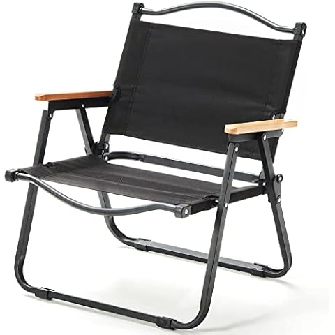 Doseno Silla de Camping Portátil con Mango de Madera Cover