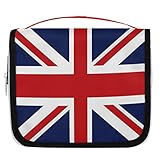 Bolsa de aseo con bandera del Reino Unido, bolsa de aseo unisex para colgar artículos de aseo cosméticos, organizador de maquillaje, multicolor, talla única