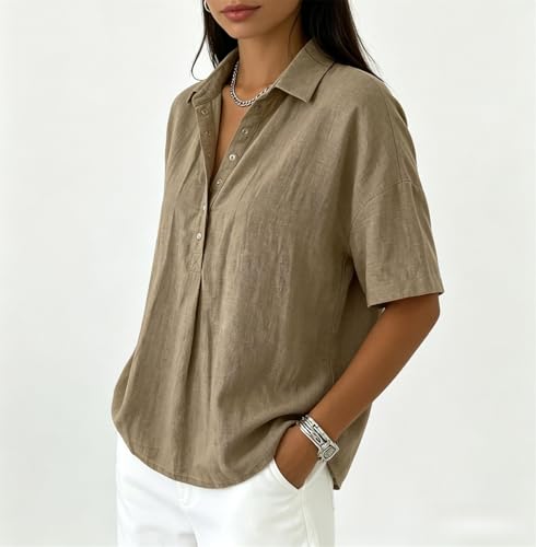 Polos de lino mujer ideales para tus vacaciones y paseos marítimos de verano 4