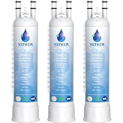 Yatker FPPWFU01 Water Filter Replacement for Frigidaire FPPWFU01 Water Filter, Compatible with PurePour PWF-1,EPPWF01 PureAdvantage PWF-1 (3-Pack)