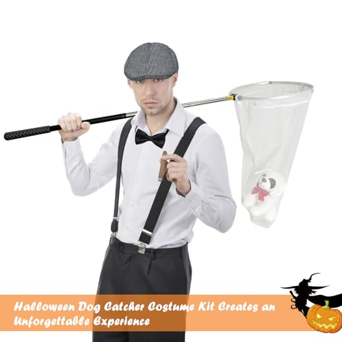 5 Pcs Dog Catcher Costume Adult for Men Couple Halloween Cosplay Party by Pextian - Used condition - Image 3