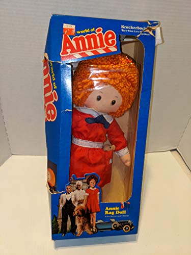 LITTLE ORPHAN ANNIE RAG DOLL 16 Tall w Removable SANDY Dog The World of Annie (1982 Knickerbocker) by The World of Annie Annie Rag Doll with Removable Sandy
