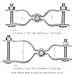 BE-TOOL Chain Link Fence Gate Post Hinge Kit, Galvanized Steel Chain Link Fence Gate Hinge, Bolts & Nuts Included (32 * 32mm)
