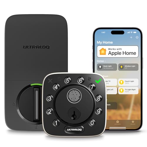 ULTRALOQ ULTRALOQ Bolt Fingerprint WiFi Smart Lock with Sensor, Remote Control, BHMA