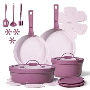 CAROTE 19PCS Ceramic Cookware Set,P...