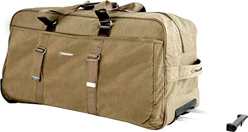 Sac de Voyage Trolley à roulettes Taille Moyenne METZELDER Discover (Valise Souple) Garantie 1 an (Beige (Tan Camel), M - Medium - 62L - 62x34x30cm - 1,8kg) Cover