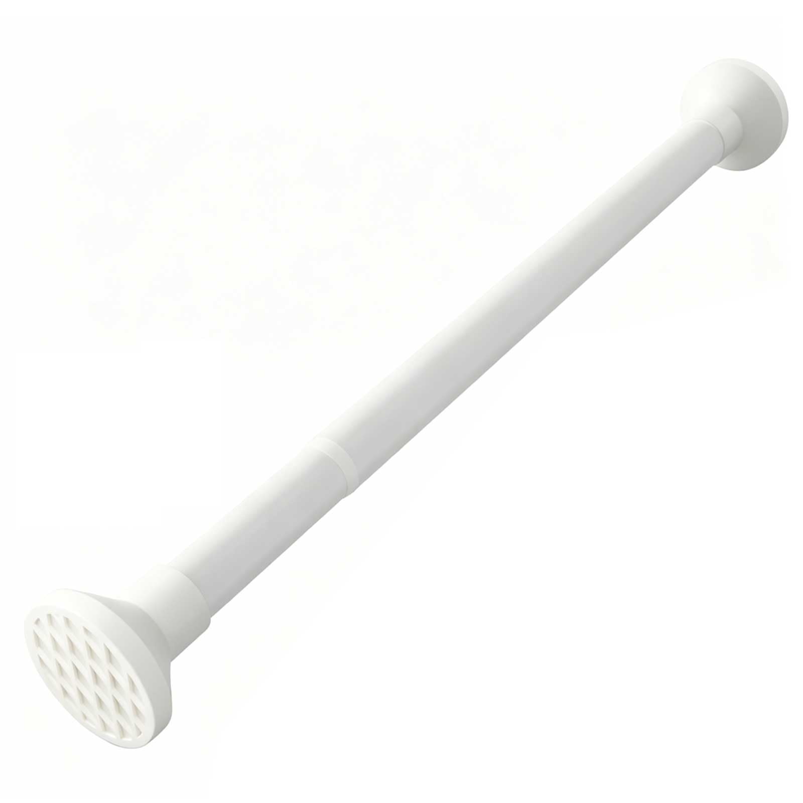 Metal Shower Curtain Rod No Drilling, 20-110 In Antisilp Adjustable Tension Curtain Rod for Home, Bathroom, Closet, Room Divide(White,90-160cm/35-63in)