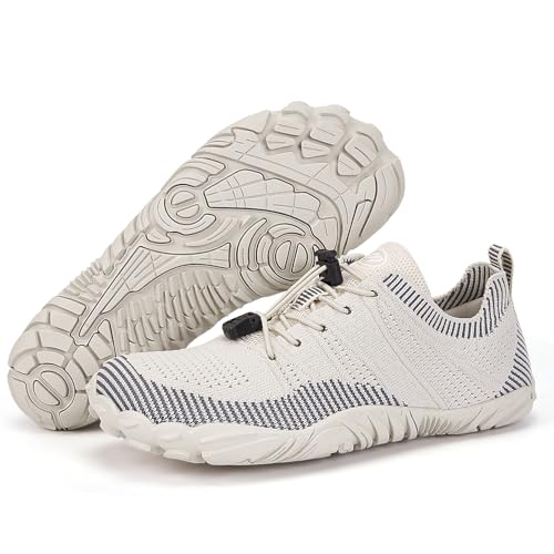 RUYI Barfuss Schuhe Damen Barfußschuhe Herren Weich Leicht Fitnessschuhe Atmungsaktiv Traillaufschuhe Barfussschuhe mit Breite Zehenbox & Zero-Drop Sohle