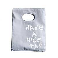 Have a nice day ロゴ入り ミニトートバッグ ランチバッグ Amazon｜キャンバストートバッグ お弁当箱入 ランチバッグに最適 男女