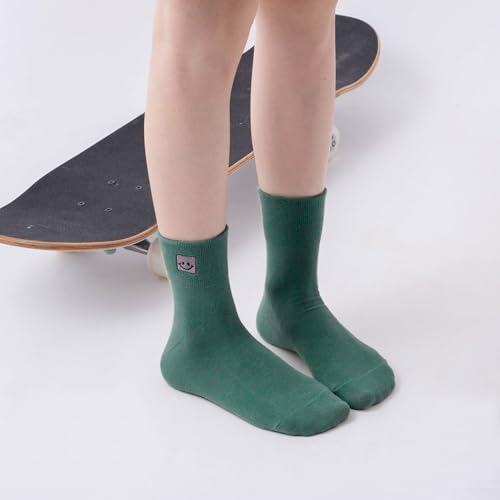 Image of HUGSWEET Thin Soft Cotton Crew Socks for Women Ankle above Bootie Socks Gifts for Women 5-10 Pairs