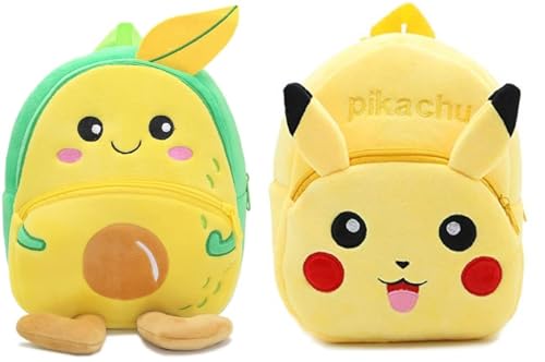Image of blue tree Cute Boy's and Girl's Plush Bag Medium Quality Full Embroidery Designs Mini Travel Backpack Mango (Mango-Pkacho)