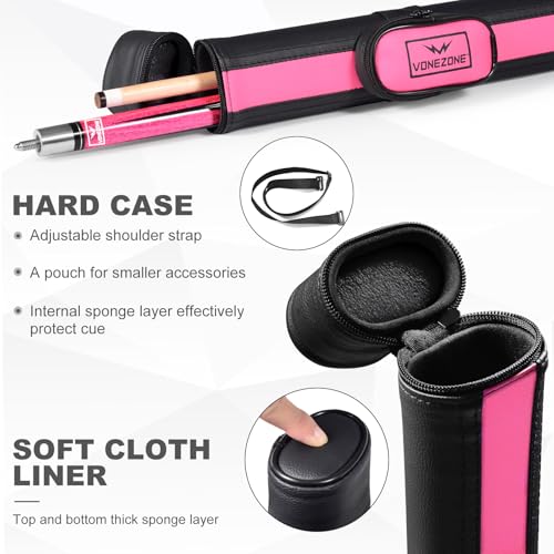Pool Cue Stick,Pro Cue with Hard Case,Pool Sticks for Adults,Womens Pool Cue,Pool Cues for Men,58inch 19-21oz Billiard Stick Pool Cue Set,Pink/Orange/Green - Image 5