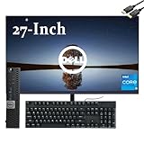 Dell Optiplex 7040 Mini PC de computadora con Monitor FHD de 27 Pulgadas (1920 x 1080), Intel Core i5-6500 de 4 núcleos...
