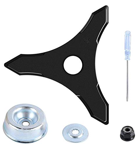 10 ×3 Weed Eater Blades with Lawnmower Blade Adapter Attachment Maintenance Kit Compatible for String Trimmers Brush Cutter 4130-713-1600, 4126-713-3100, 4126-642-7600