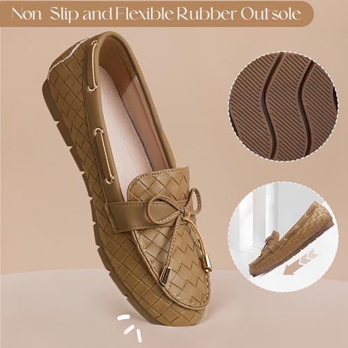 Image of Loafers for Women Comfortable Slip On Flats with Memory Foam Insole for Daily Wearing
