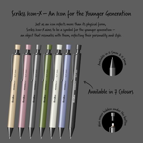 Image of Scrikss 0.7mm Mechanical Pencil | Anthracite | Icon-x