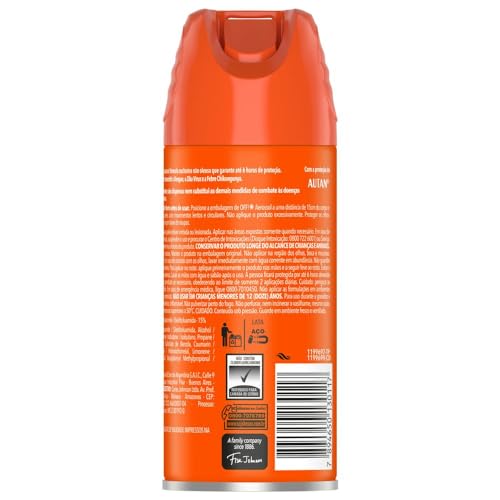 OFF! Family, Aerossol Repelente de Mosquitos e Insetos, Nova embalagem, Até 6h de proteção, Não Oleo