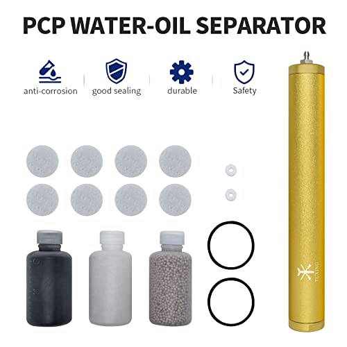 TUXING Diving Separator 4500Psi PCP Sprężarka Filtr Wody Oleju 300Bar L350mm * OD49mm * ID36mm