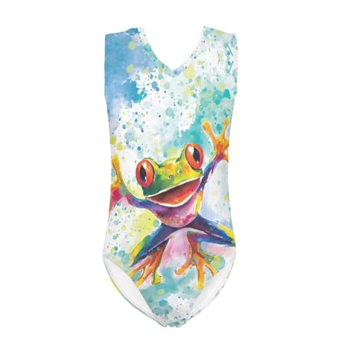 Image of Girls Fashion Print One Piece Swimsuit Bathing Suit Gymnastic Leotard for Kids, 5-14 Years
