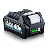 1 Pack 4.0Ah Li-ion Battery Replacement for Makita 40V Battery BL4050 BL4040 BL4025 BL4020 BL4080F, Compatible with Makita 40V Cordless Power Tools with LED Charge Indicator - Image 1