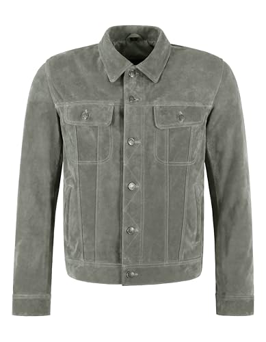 Veste en cuir suédé camionneur pour homme idéale pour un look casual chic
