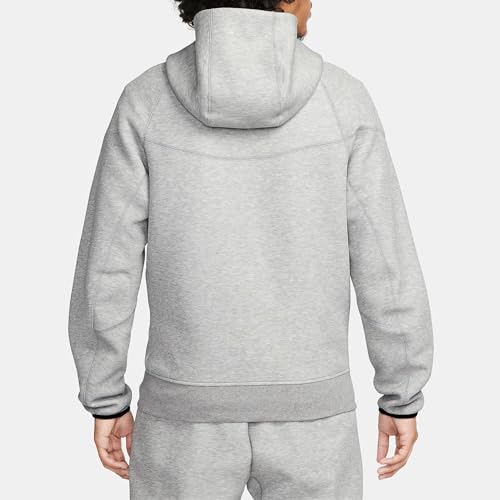 Nike Sportswear Tech Fleece Windrunner Men's Full-Zip Hoodie (DK GREY HEATHER/BLACK, FB7921-063) Size Large Tall2