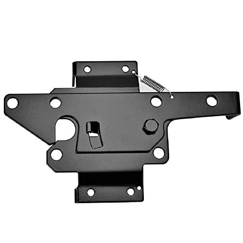 Image of Self-Locking Gate Latch Heavy Duty Post Mount Automatic Gravity Lever Wood /PVC Fence Gate Lock with Fasteners Hardware,for Secure Pool |Yard | Garden, Steel,Black, 2pcs