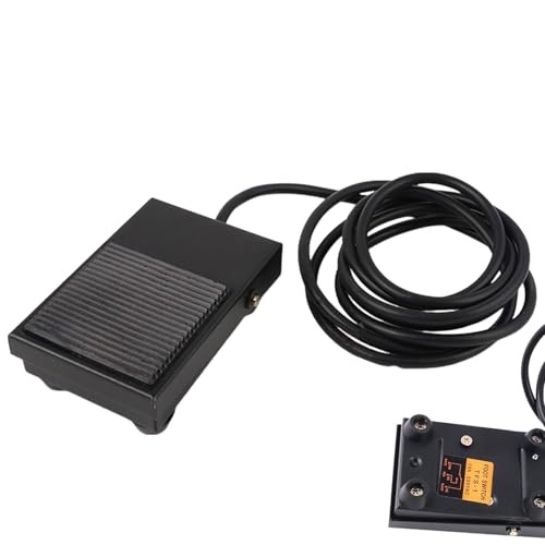 Actuador de pedal de piso: activador de potencia temporal, resorte de retorno automático | Carcasa de aleación resistente Dispositivos de cableado de conmutación de precisión Torno Taladro Prensa Tall