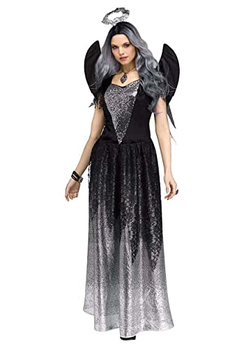 Robe Ange Noir Onyx Tenue Thématique Ajustable pour Spectacle et Fête