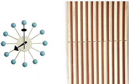 Miniatura 8 de Reloj de bola en azul, decorativo, moderno, silencioso, para el hogar, cocina, sala de estar, oficina, etc., colorido diseño retro de madera de