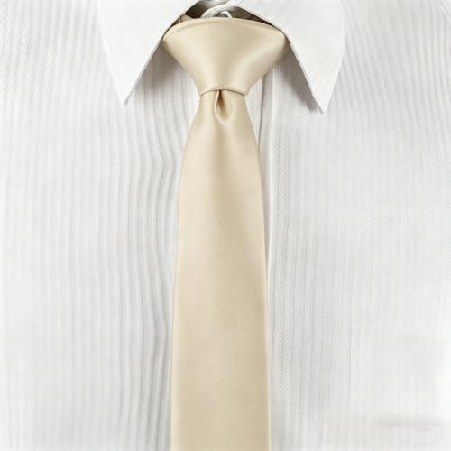 Image of Landisun Black Tie Men Women Solid Skinny Ties Slim Ties Satin Tie
