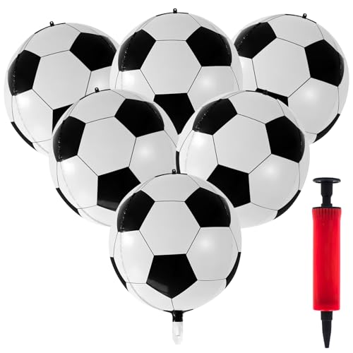 ZMDMAH 6 Stück 22 Zoll Fussball Luftballon, 4D Fussball Folienballons, Fussball Deko Geburtstag Kinder, Fußball Deko, für Spieltag Fußball Sport Fussball Thema Geburtstag Party ZMDMAH 6 Stück 22 Zoll Fussball Luftballon, 4D Fussball Folienballons, Fussball Deko Geburtstag Kinder, Fußball Deko, für Spieltag Fußball Sport Fussball Thema Geburtstag Party